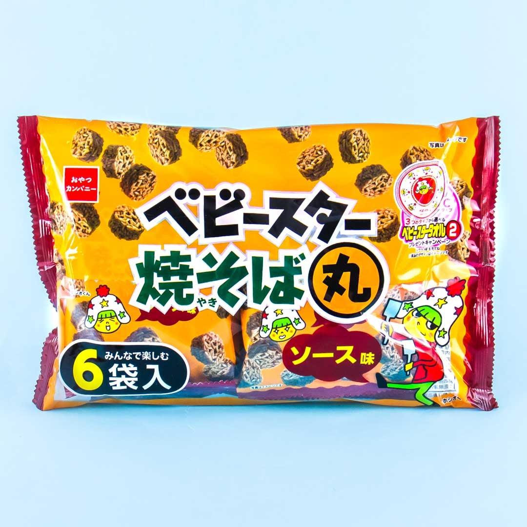 Baby Star Yakisoba Maru Sauce Nudel Snack Mehrfarbig Packung – 6 Stück