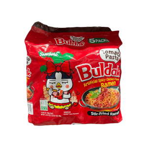 Samyang Buldak Tomate Artificial würziges Hähnchen-Geschmack, gebratener Ramen