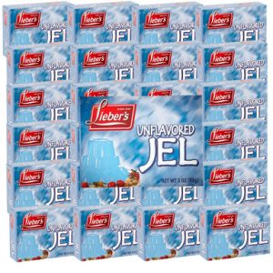 Lieber’s Unflavored Jel, Kosher veganer Gelatine-Mix, 3 Unzen (ca. 24 oz)