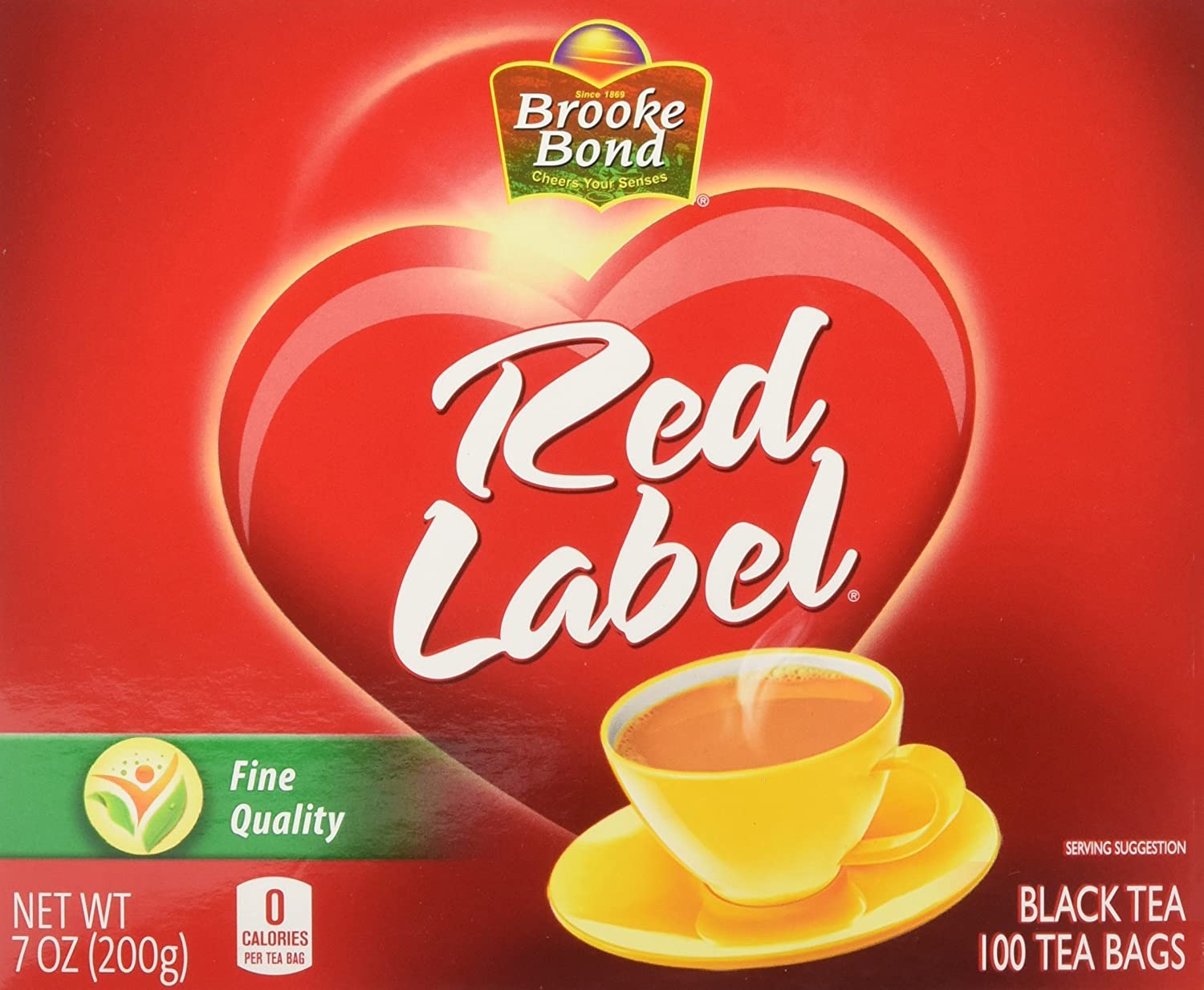 Brooke Bond Rot Label 100-Tee-Taschen. 7oz(200g)