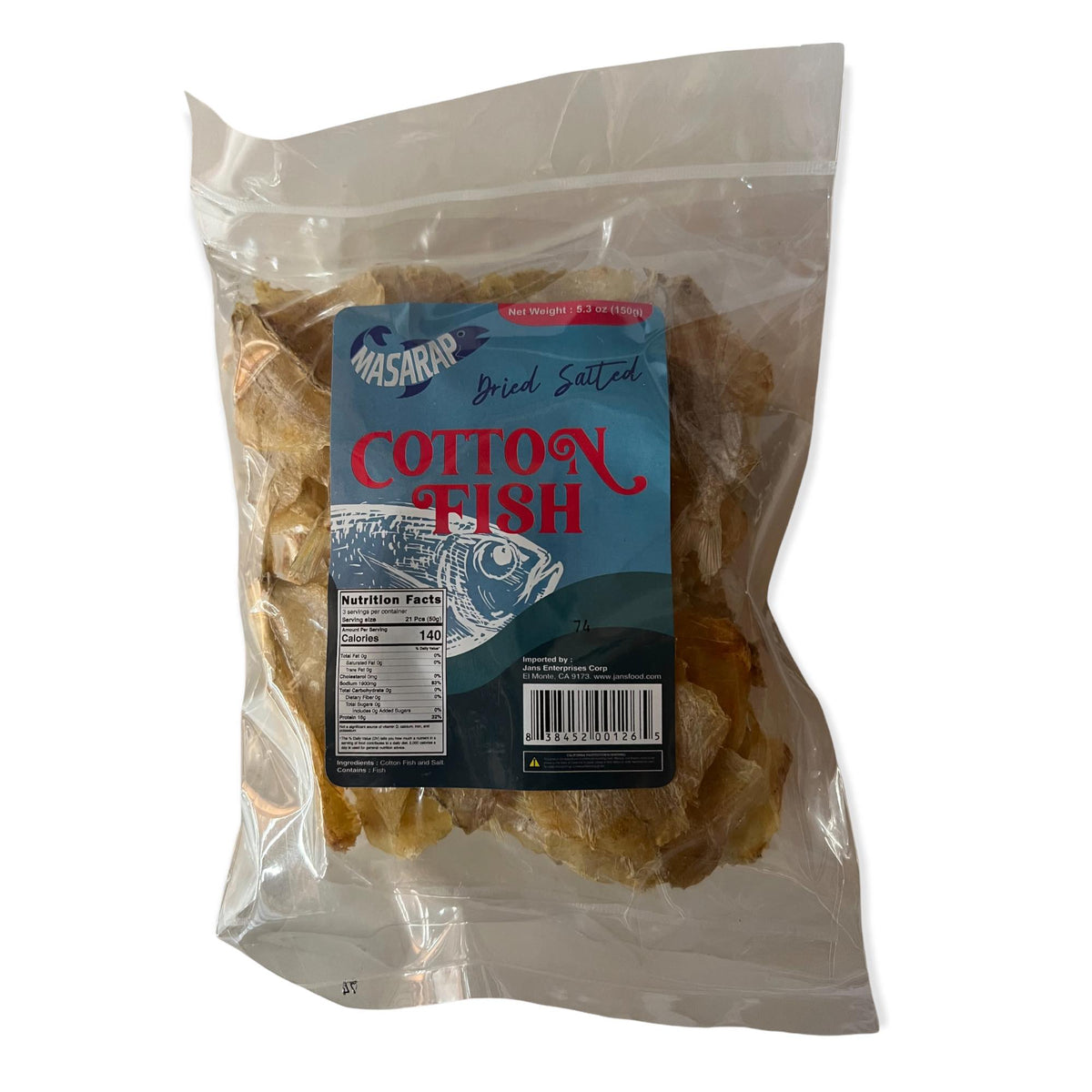 Masarap – Getrockneter gesalzener Baumwollfisch – 150 G