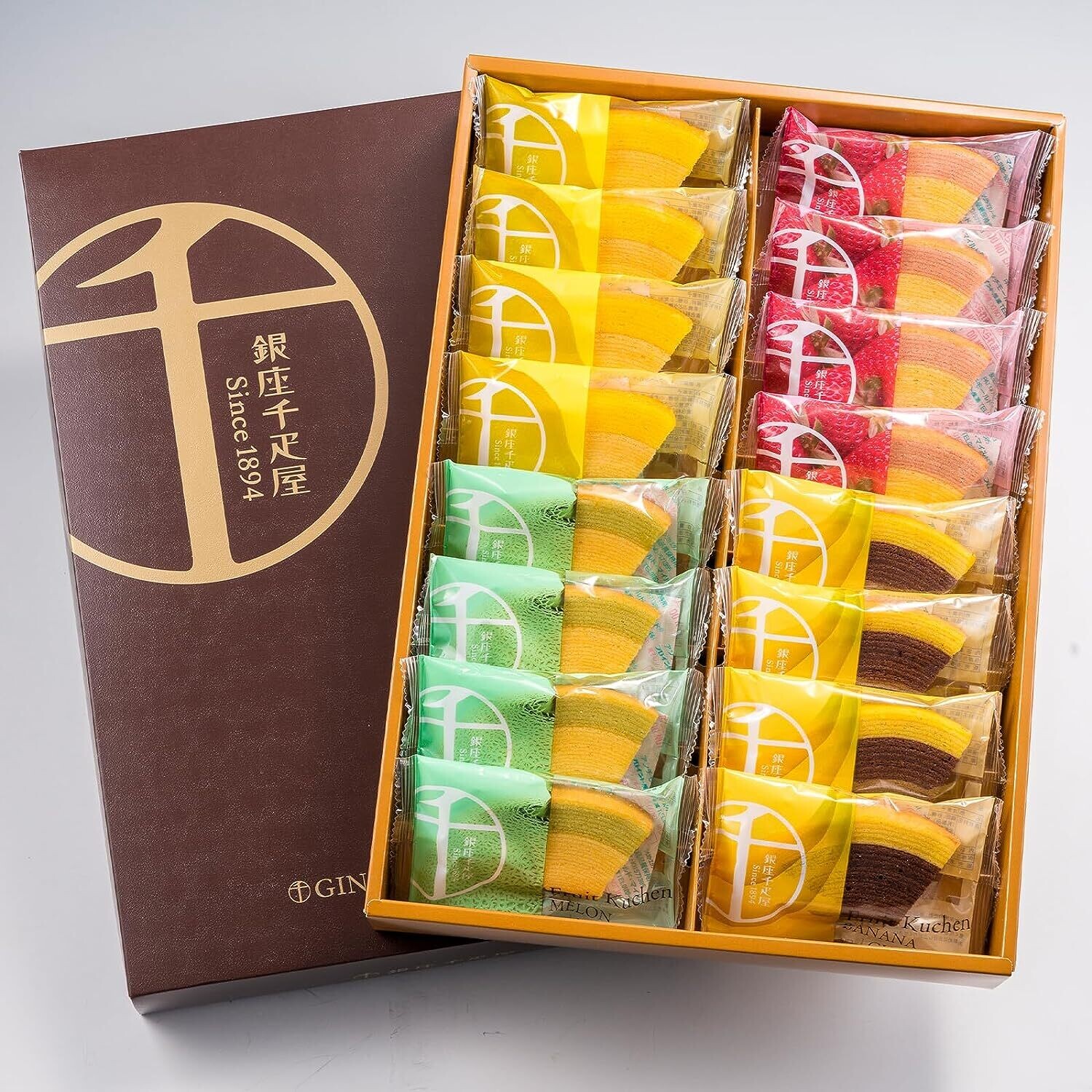 Ginza Senbikiya, Früchte Baum Kuchen, 16 Stück in 1 Schachtel, Für ein Geschenk