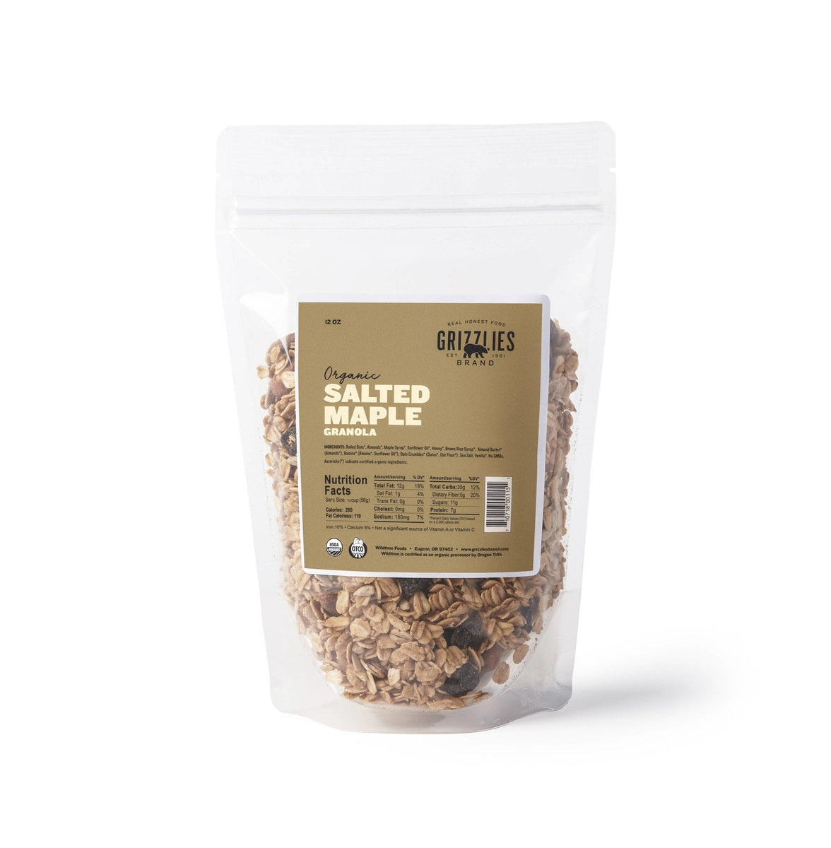 Organische gesalzene Ahorn-Granola-Taschen – 12 x 12 oz