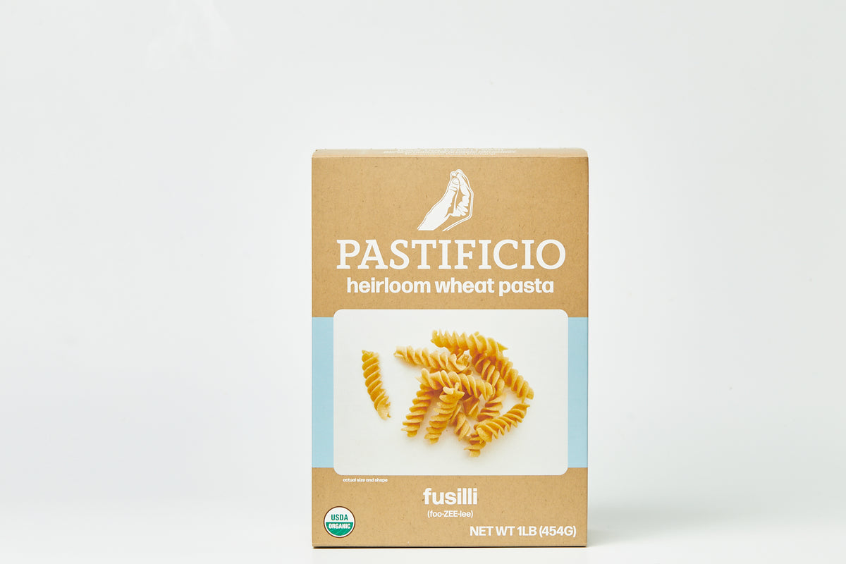 Pastificio Boulder FUSILLI Heritage Alte Weizen Pasta Box – 6 Boxen x 16oz Fall