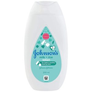 Johnson’s Milch + Reislotion (für Babys gesund aussehende Haut) – 200 ml