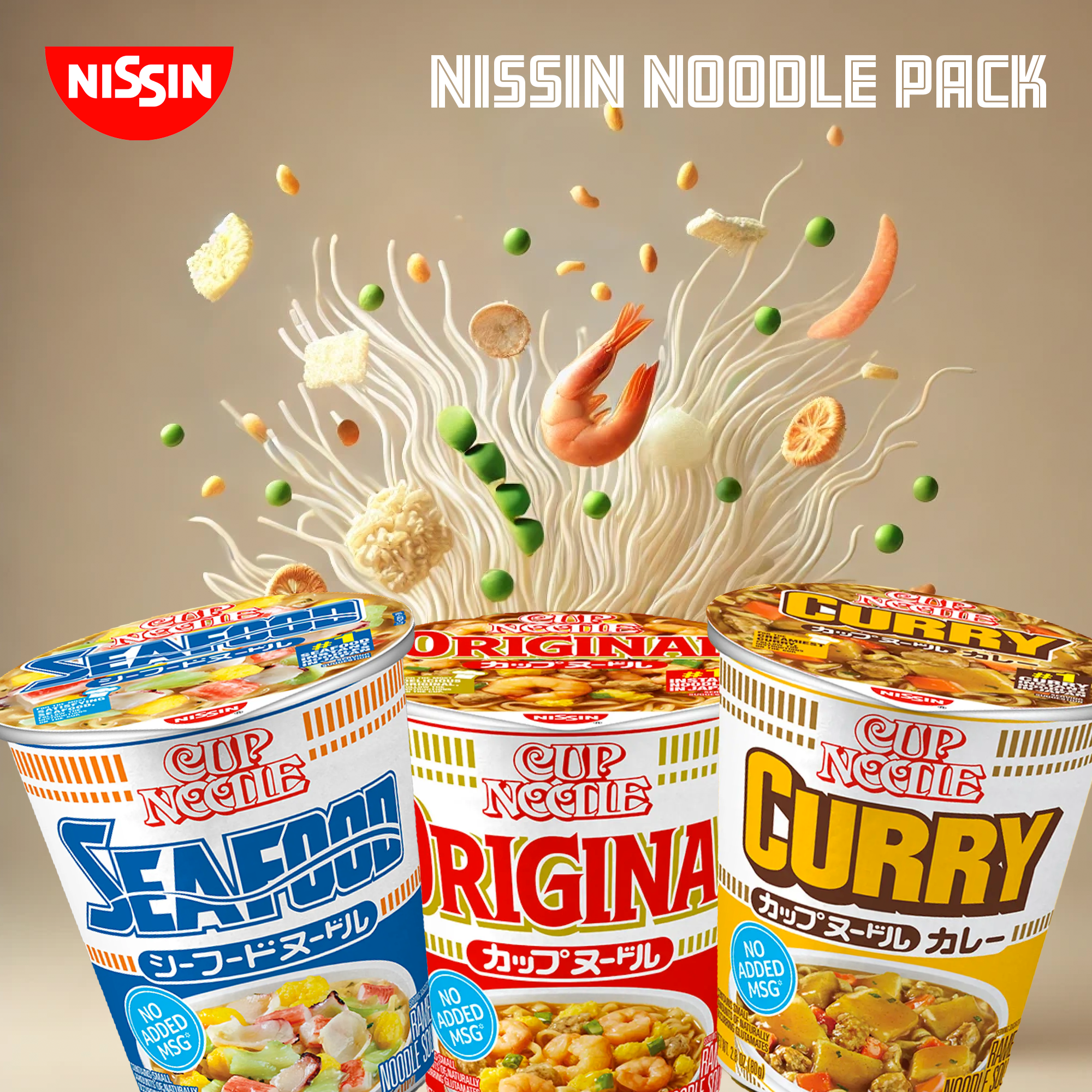 Nissin Nudeln Japan Packung