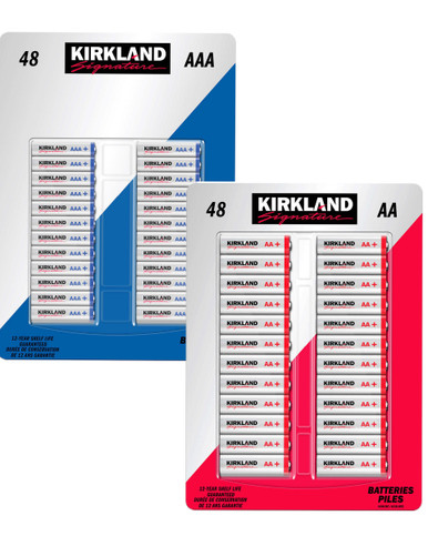 Kirkland Signature AA, AAA Alkalische Batterien Bundle, 96 Gesamt