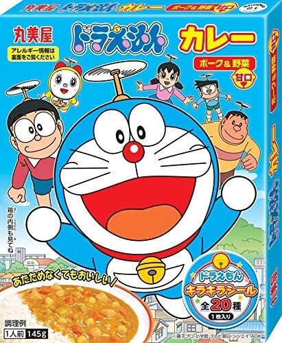 Marumiya “Doraemon Instant Curry” Schweinefleisch & Gemüse, mit einem Aufkleber, 145g