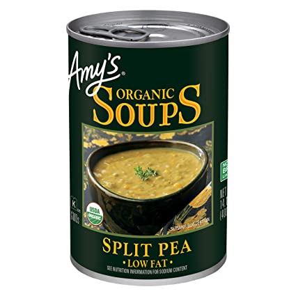 Amy's Organische Erbsensuppe, fettarm, 14,1 Oz – Packung mit 12 Stück
