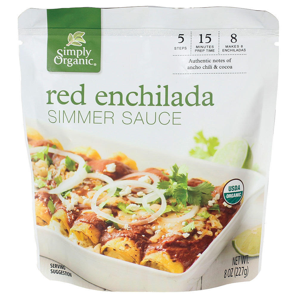 Simply Organic Simmer Sauce Rot Enchilada 8 oz – Packung mit 6 Stück – PlantX