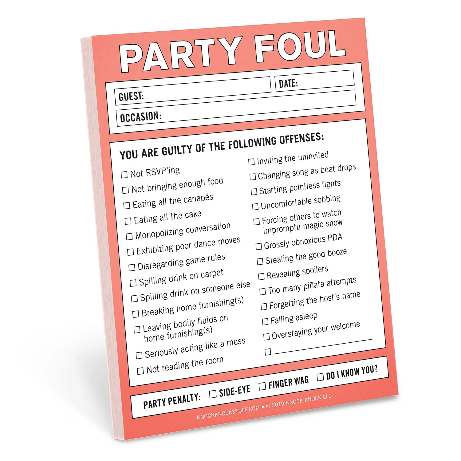 Nifty Notes – Party Foul Notizblock