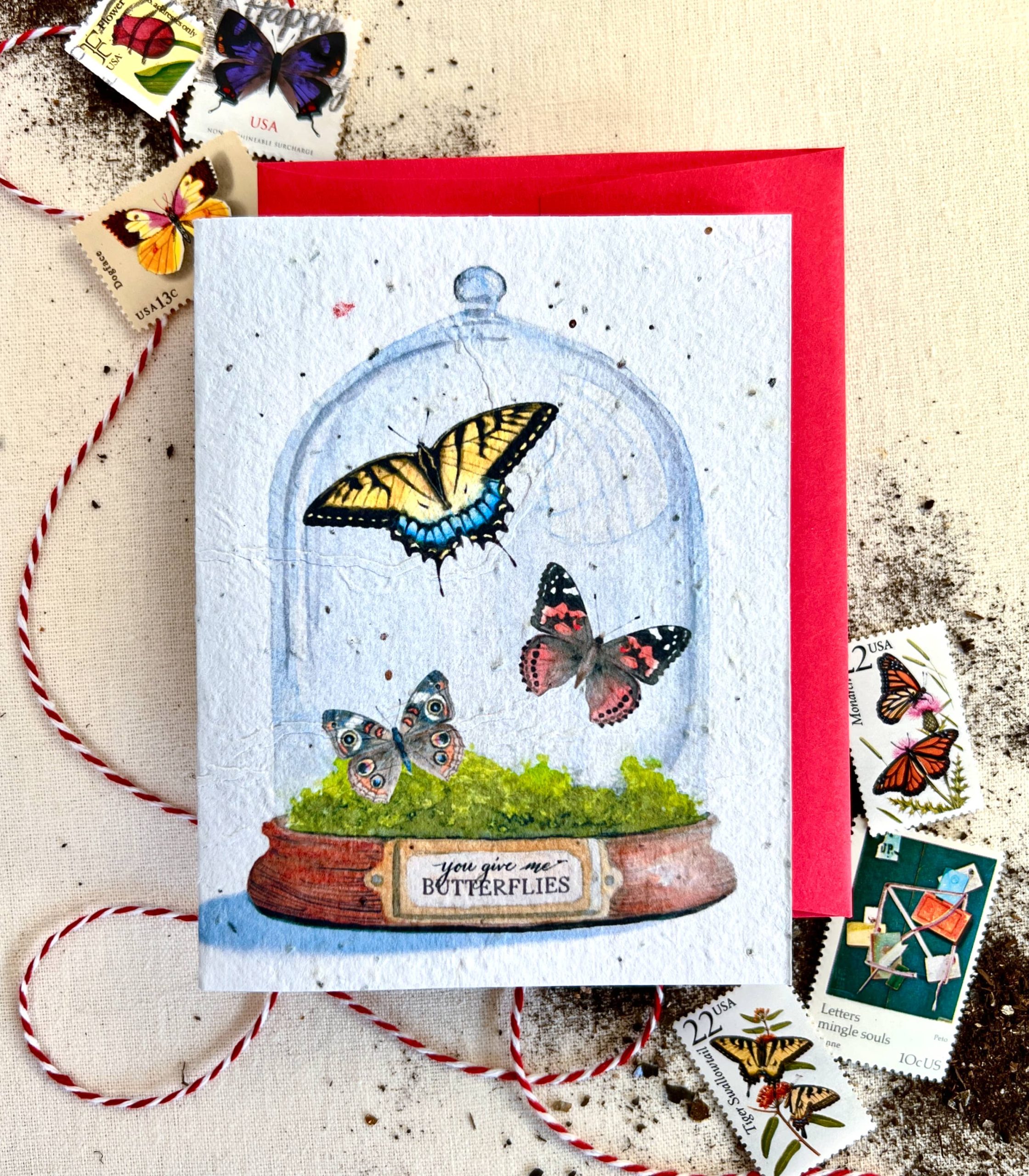 Notizen von Eden Seed Cards – “Du gibst mir Schmetterlinge” Plantable Wildflo