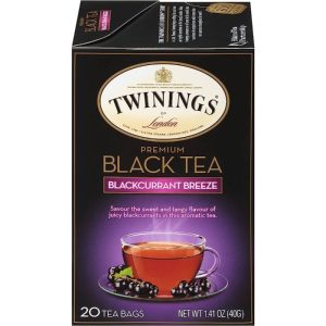 Twinings Blackcurrant Breeze Schwarzer Tee, 20 Beutel Packung 6