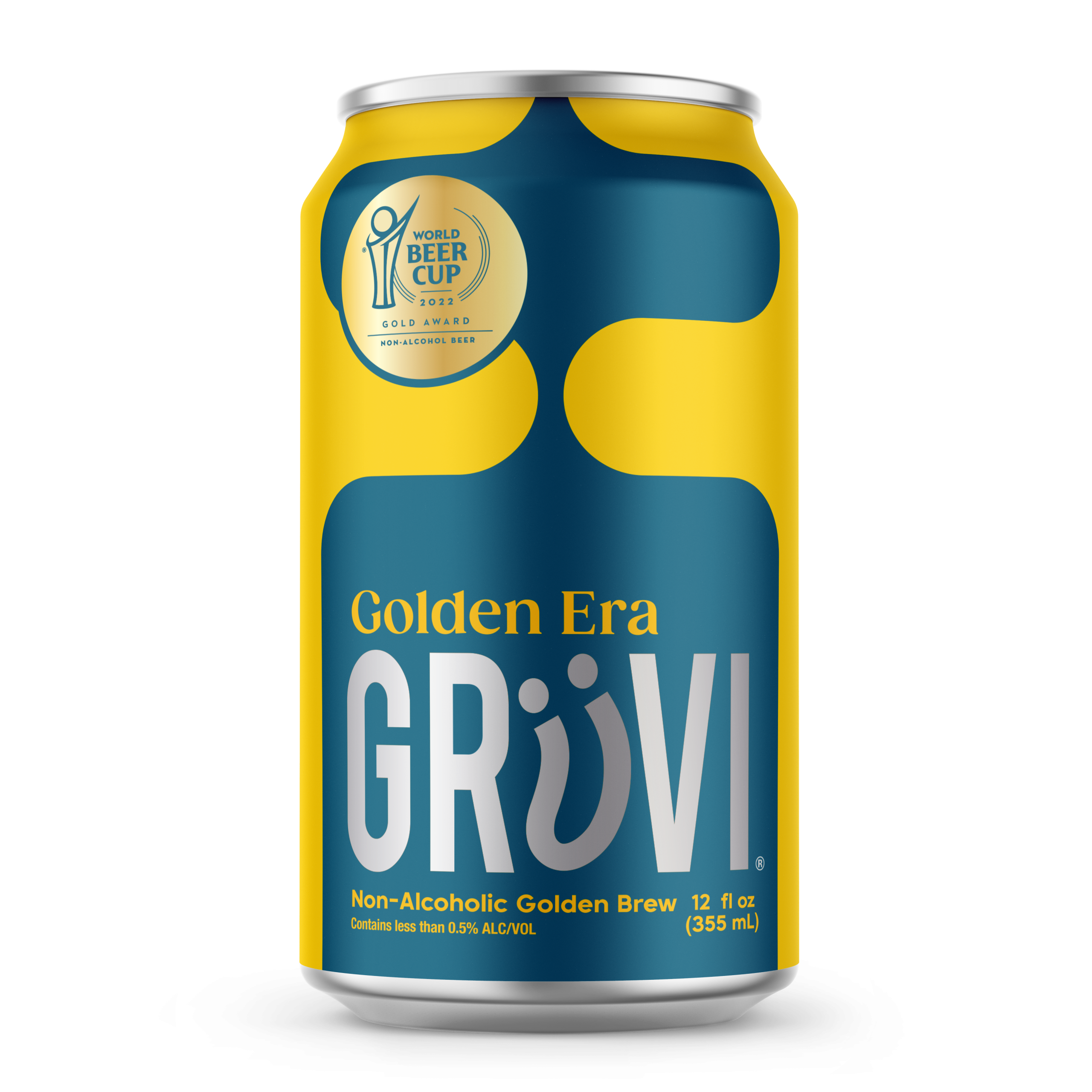 Gruvi Non-Alcoholic Golden Lager – Crisp, erfrischendes Bier, 0.0% ABV
