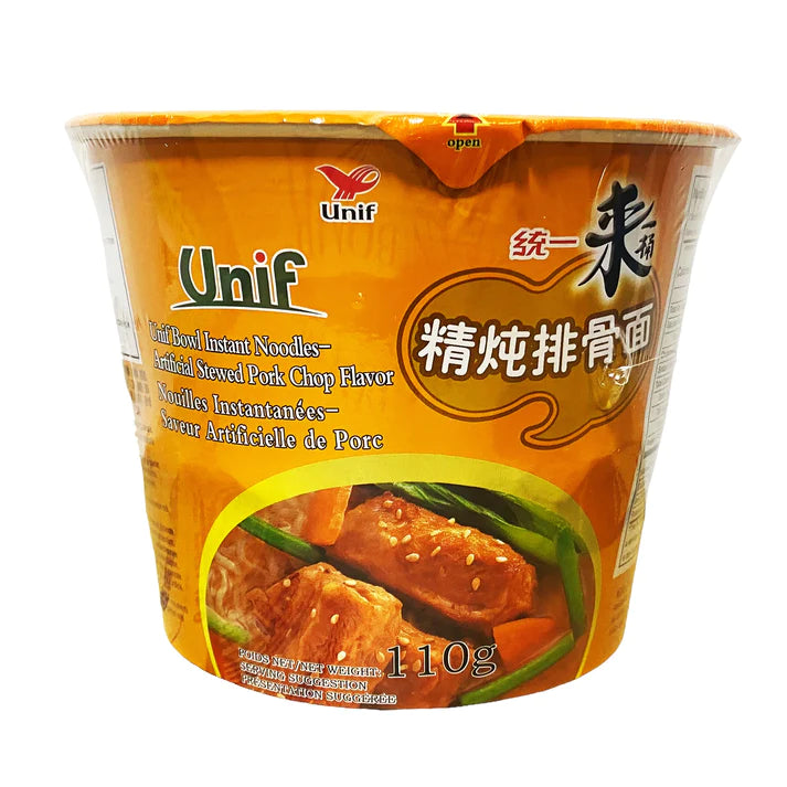 Unif Bowl Instant Nudeln – Gekochtes Schweinefleisch Chop Geschmack