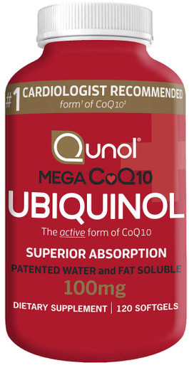 Qunol Mega CoQ10 Ubiquinol 100 mg., 120 Kapseln
