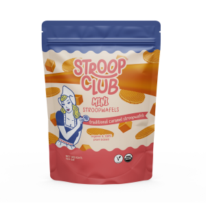 Stroop Club Mini traditionelle Karamell Bio und Pflanzen basierte Stroopwafels
