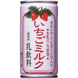 Suntory, Ichigo Milch, Erdbeere und Milchgetränk, Aludose – 190g