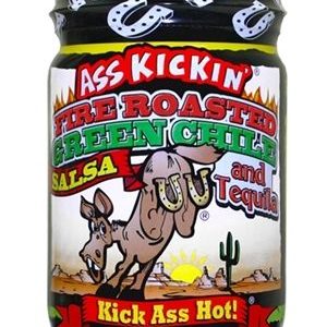 Ass Kickin geröstetes grünes Chili & Tequila Salsa, . – 13oz