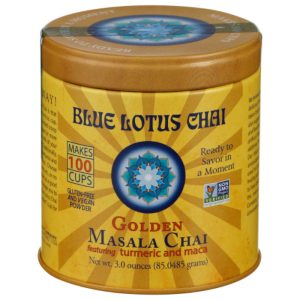 Blauer Lotus Chai – masala goldene Chai, 3 Unzen Packung mit 6