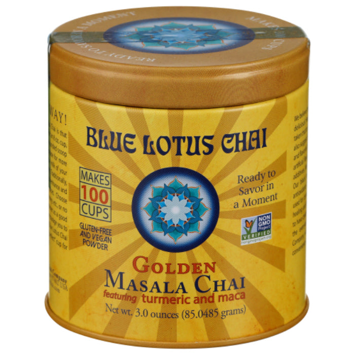 Blauer Lotus Chai – Masala Golden Chai, 3 oz – Packung mit 6 Stück