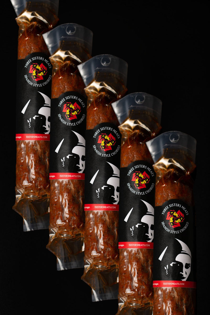 Drei Schwestern Dry Cured Chorizo Links – 12 Stück x 6 oz Fall