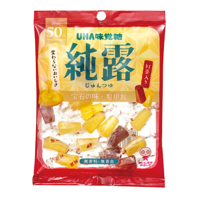 UHA Mikakuto, Juntsuyu, Golden Drops hart Süßigkeiten, Zucker & Tee, 120g