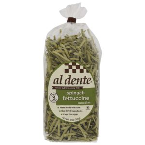 Al Dente – Spinat Fettuccine Pasta, 12 Oz – Packung mit 6 Stück