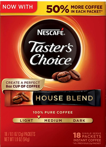 Nescafe Taster's Choice Instantkaffee House Mischung Singles, 18 zählen