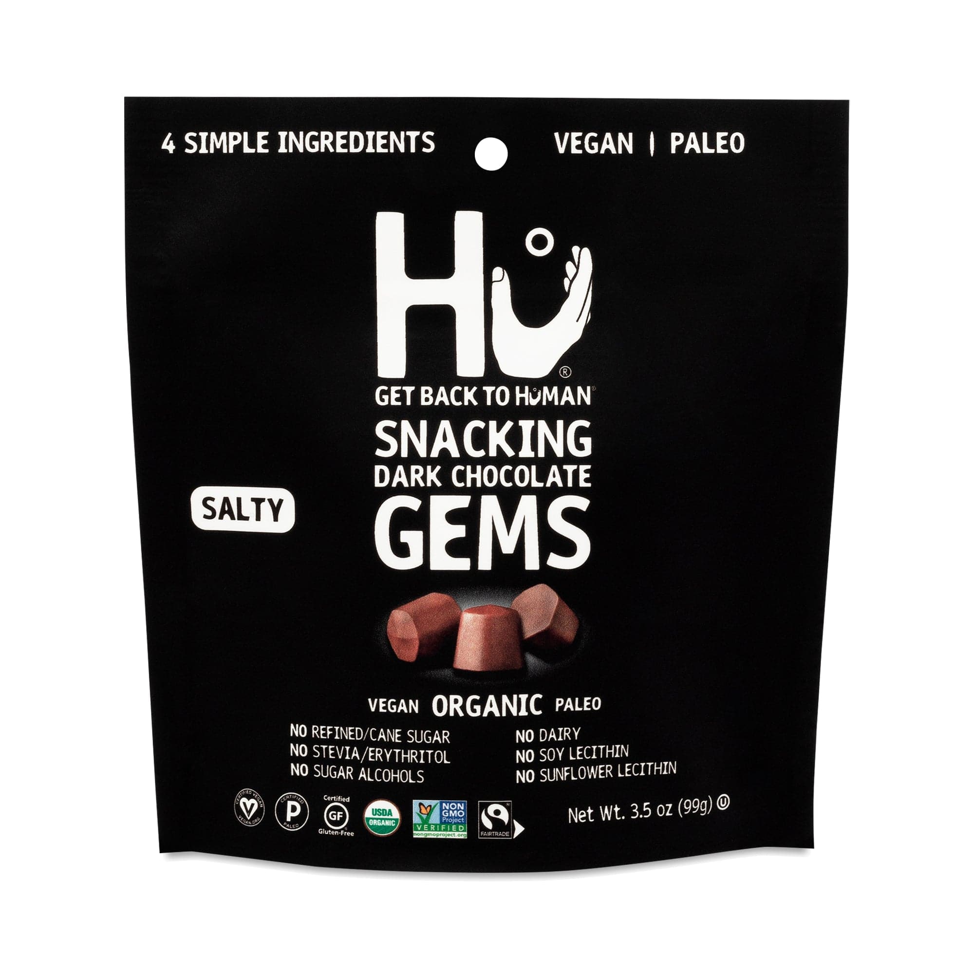 Hu Salty Snacking Bio Gems 3.5 Oz – Packung mit 6 Stück