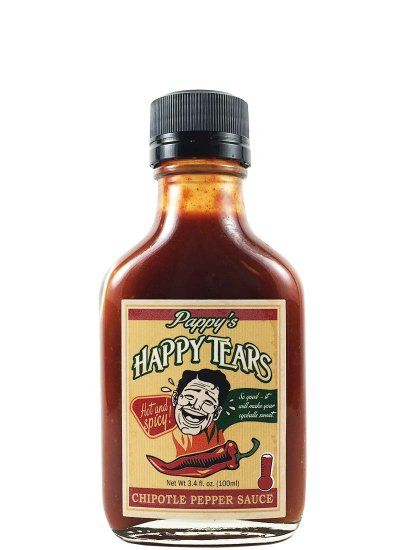 Pappy's glücklich Tränen heiß und würzig Chipotle Pfeffer Chilisauce, 5oz