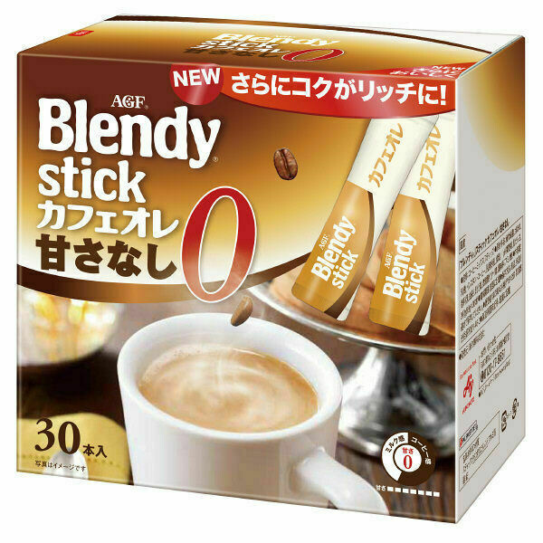 Ajinomoto, Blendy, 30 Sticks, Instantkaffee, Cafe Au Lait (nicht süß)
