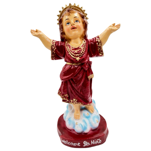 Welcome Sto. Niño Religious Statue Figurine – Philippine Handicrafts rot – 12 Zoll x 7,5 Zoll