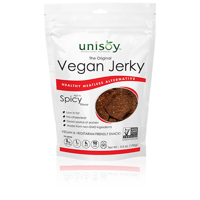 Unisoy – Vegan scharf Jerky, 3,5 Unzen