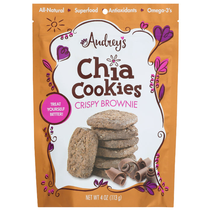 Audrey’s – Keks knusprig Brownie Chia, 4 Oz – Packung mit 6 Stück