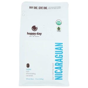 Happy Day Brands Kaffee Nicaraguan ganze Bohnen 12 Unzen – (Packung mit 6)