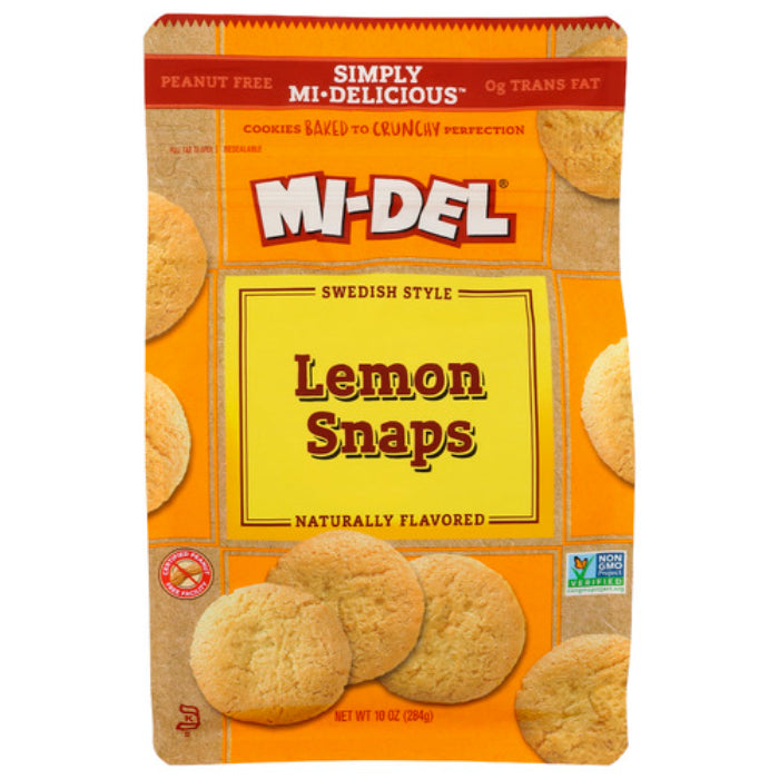 Midel – Keks Snap Zitrone, 10 Oz – Packung mit 8 Stück