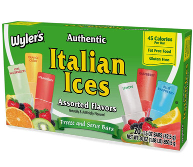 Wyler's Authentische italienische Eis Original Geschmacksrichtungen 1,5 oz Pops, 20 Stück