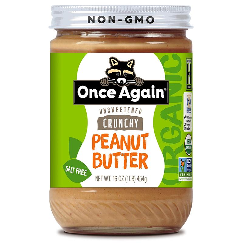 Wieder einmal – Bio knusprig Erdnussbutter kein Salz, 16 Unzen