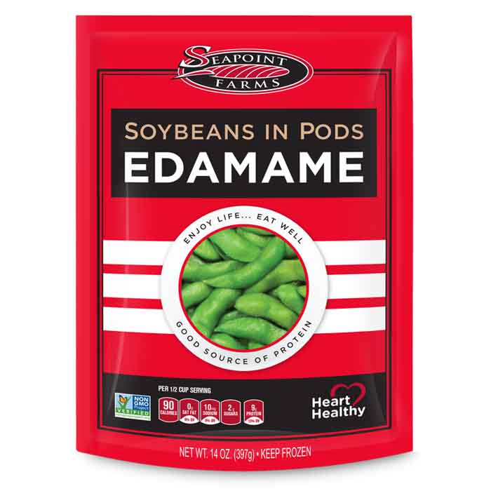 Seapoint Farms – Edamame Sojabohnen-Pods, 14 oz – Packung mit 12 Stück