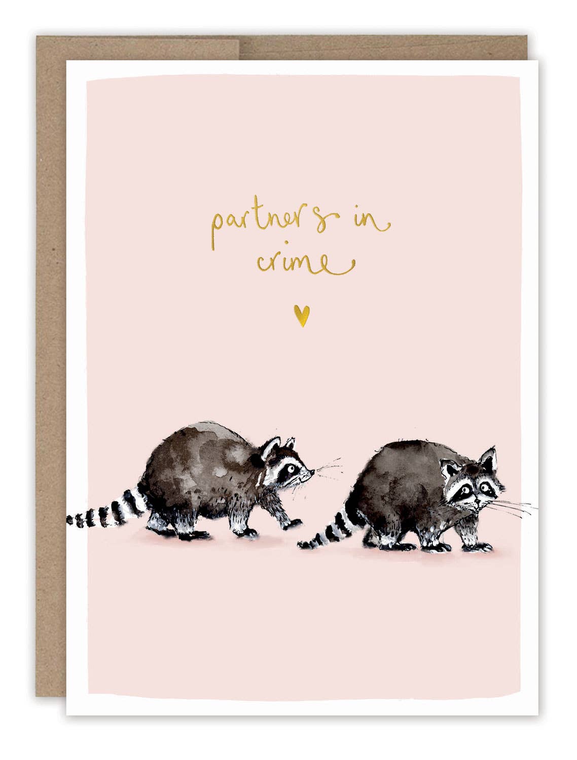 Biely & Shoaf Raccoons Partners in Crime Liebe Karte