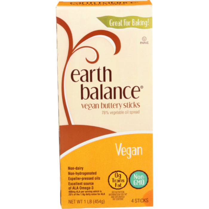 Erdbalance – Buttery Stick, 16 oz – Packung mit 18 Stück