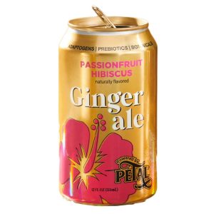Blütenblatt – Passionsfrucht Hibiscus Ingwer Ale Soda – 12floz