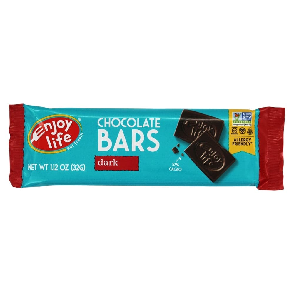 Genießen Sie Life Boom Choco Boom Zartbitterschokolade Bar, 1.12 oz – Packung mit 24 Stück