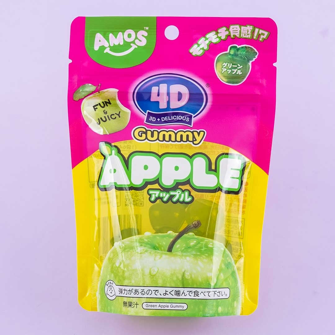Kanro Amos 4D Gummy – Grüner Apfel