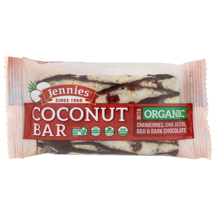 Jennies – Bar Kokos Goji Moji Raw Bio 1.5 Oz – (Packung mit 12 Stück)