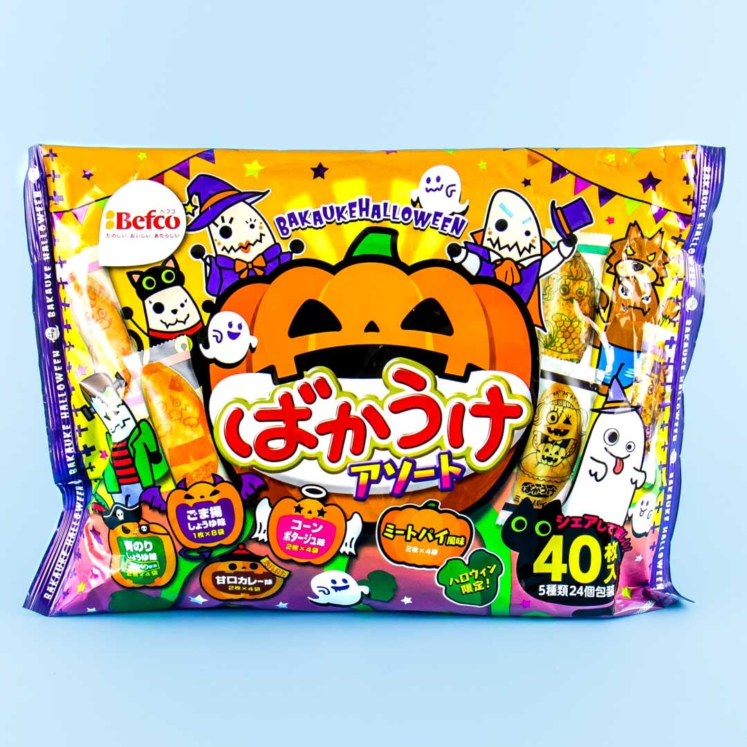 Befco Halloween Bakauke Reis Crackers Mehrfarbig-Packung – 40 Stück