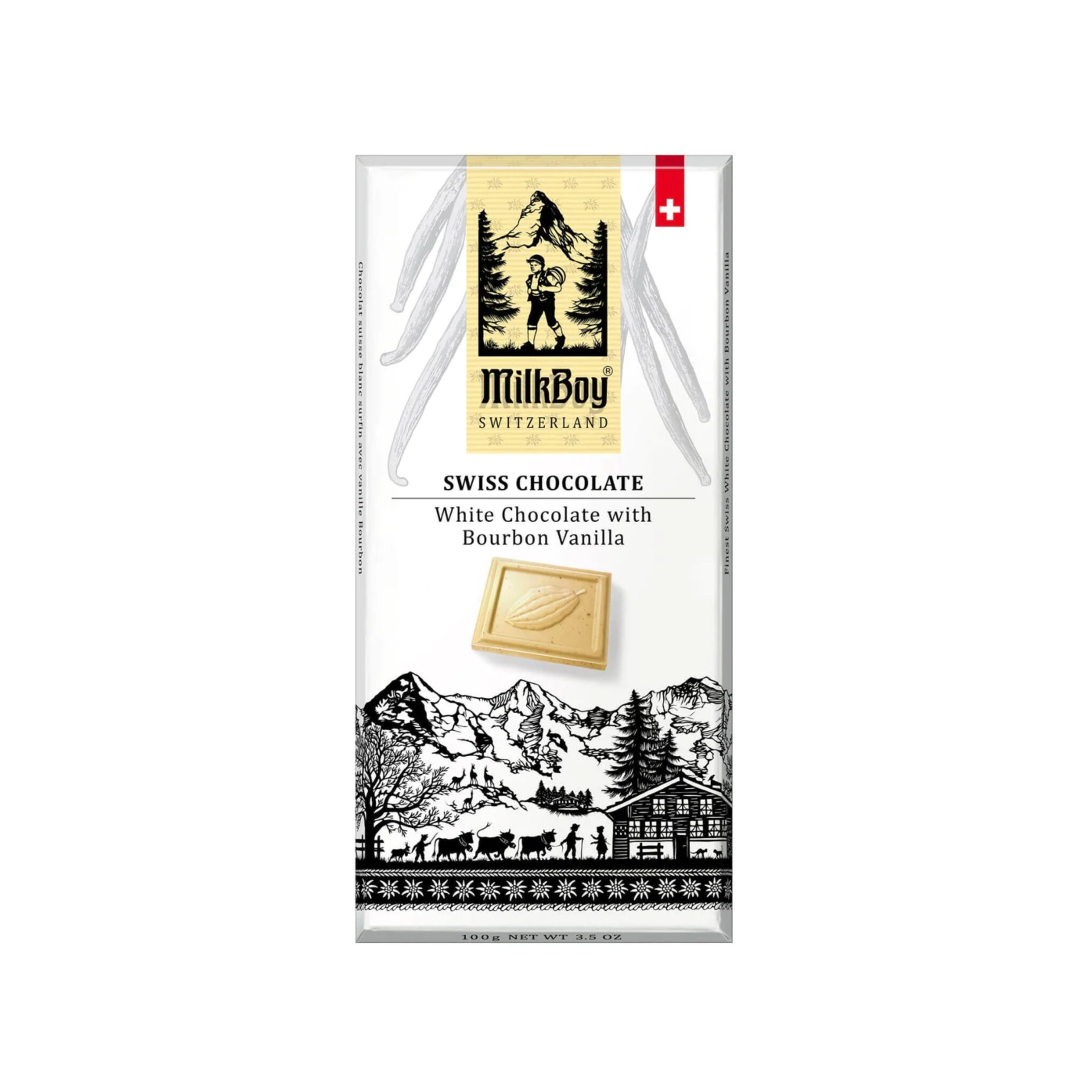 Milkboy weiße Schokolade mit Bourbon Vanilleriegel (3,5 Unzen)(Schweiz)