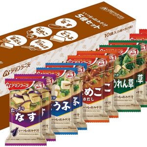 Amano Foods “Itsumo no Omisoshiru”, gefriergetrocknete Miso Suppe, 5 Sorten, 10 Tassen