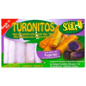 Golden Saba – Turonitos Mini-Saba Banane Rolle – mit echten ube lila Yam – 1 lb